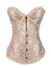 She slips into Vintage Palace Print Lace-Up Corset and channels 1950s screen sirens