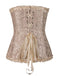 This Vintage Palace Print Lace-Up Corset is 1950s romance against her skin