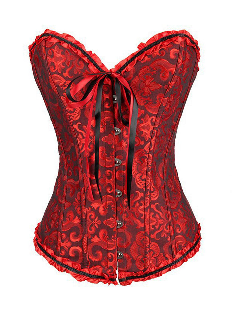 Vintage Palace Print Lace-Up Corset — because 1950s glamour starts underneath