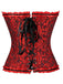 She slips into Vintage Palace Print Lace-Up Corset and channels 1950s screen sirens