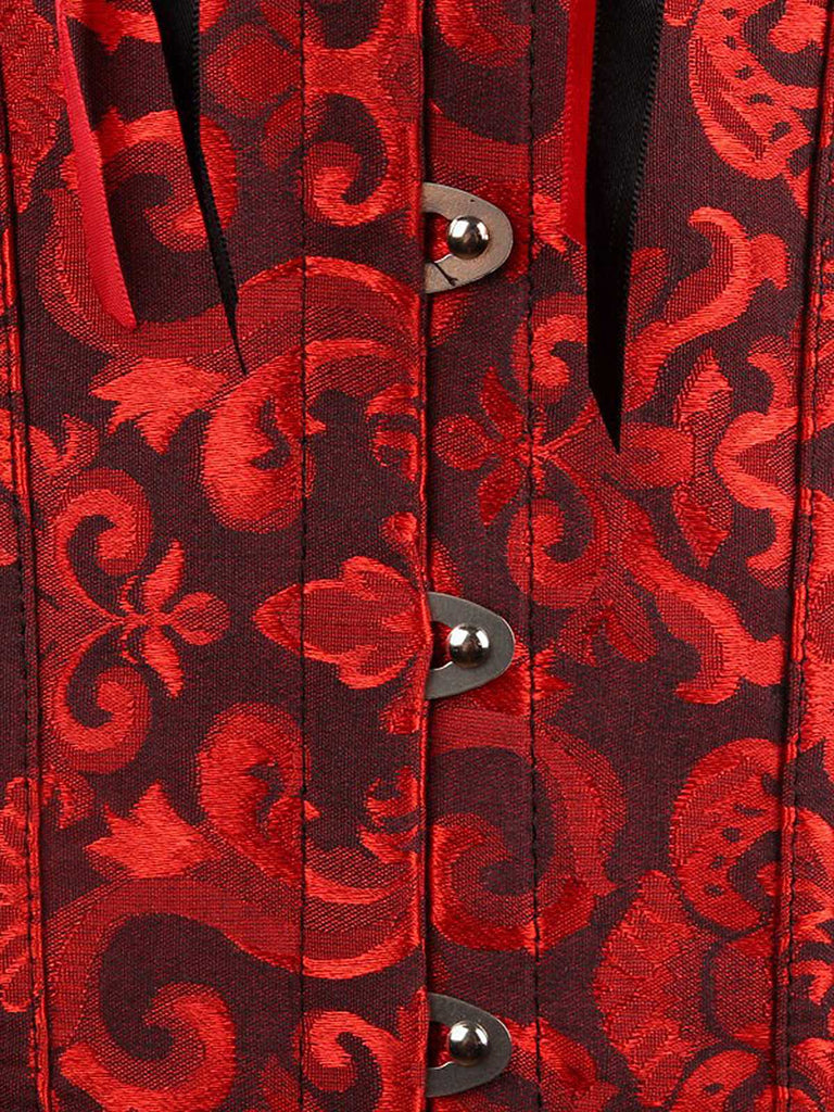 Vintage Palace Print Lace-Up Corset: 1950s allure for the woman who knows her power