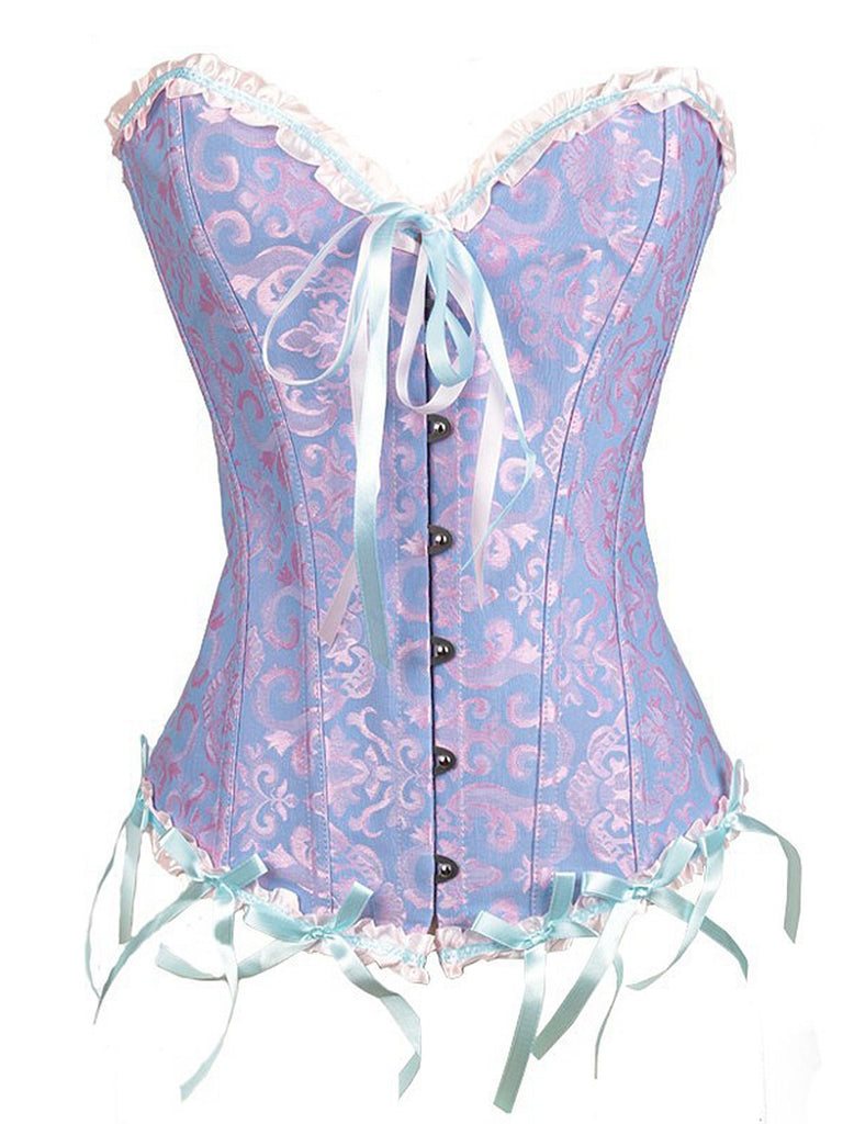 Vintage Palace Print Lace-Up Corset — because 1950s glamour starts underneath