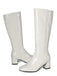 Vintage Patent Leather Block Heel Knee-High Boots - vintage shoes, retro heels