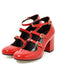 This Vintage Patent Leather Buckle High Heels whispers 1950s secrets to those who notice