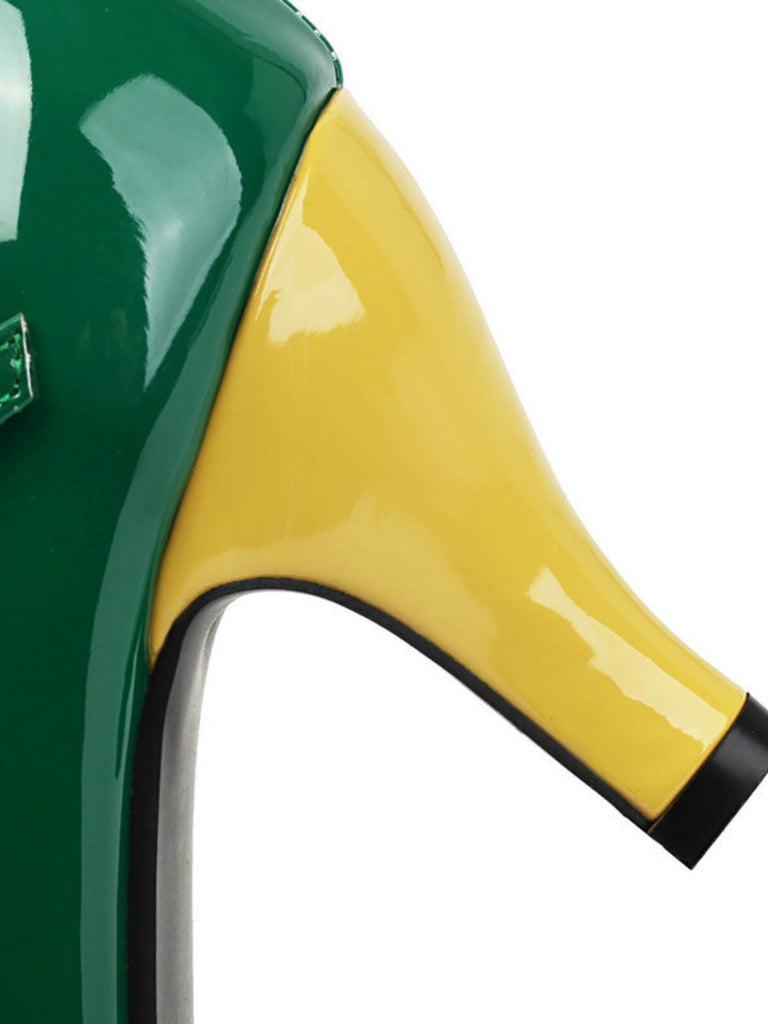 Vintage Patent Leather Pointed-Toe High Heels - vintage shoes, retro heels