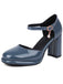 Vintage Patent leather Ankle-Strap Block Heel Pumps - vintage shoes, retro heels