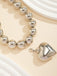 Vintage Heart Pendant Necklace: 1950s detail work for the woman who notices