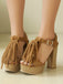 Vintage Pointed Toe Ankle Strap Heels 6