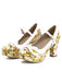 Vintage Pointed Toe Elegant Floral Heels, vintage shoes, retro heels - perfect for women who love vintage and retro fashion