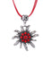 Vintage Rhinestone Edelweiss Dangle Necklace - vintage fashion, retro style