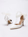 Vintage Satin Ribbon Pointed-Toe High Heels - vintage fashion, retro style, classic elegance for vintage lovers