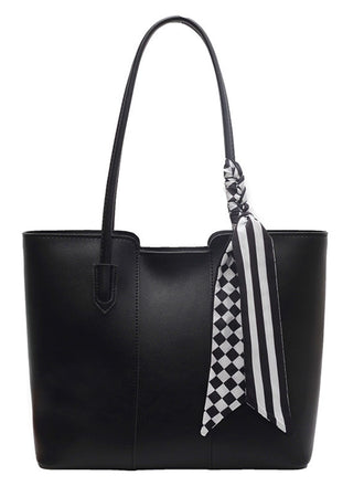 She adds this Vintage Scarf-Tied Shoulder Tote Bag and suddenly it's 1950s perfection