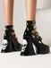 She finds her 1950s story in this Vintage Skull Steampunk Gothic High Heel Shoes