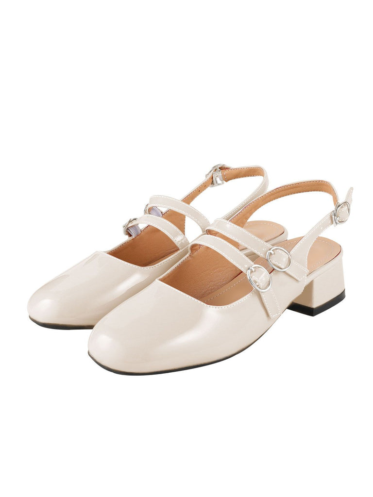 Vintage Solid Mary Janes Shoes, vintage shoes, retro heels - perfect for women who love vintage and retro fashion