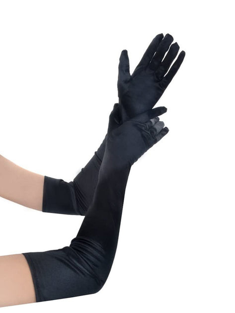 vintage dress gloves Hollywood Long Black Adult Costume With Pearl (10.16 cm)Index Finger Length BABEYOND Floral Lace Bridal Wedding