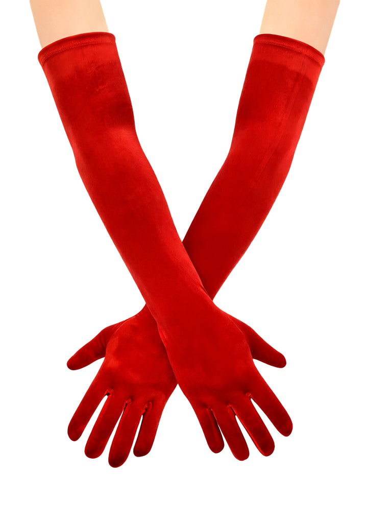 Vintage Solid Thick Velvet Long Gloves - vintage fashion, retro style