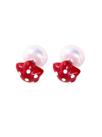 Vintage Star Polka Dot Alloy Earrings - vintage fashion, retro style