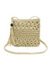 Vintage Straw Wooden Beads Crossbody Bag - vintage fashion, retro style