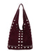 Vintage Suede Studded Shoulder Bag - vintage fashion, retro style, classic elegance for vintage lovers