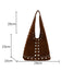 Vintage Suede Studded Shoulder Bag | vintage fashion, retro style, classic elegance - perfect for retro fashion enthusiasts