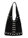 Vintage Suede Studded Shoulder Bag - vintage fashion, retro style, classic elegance for vintage lovers