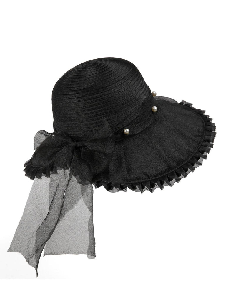 Vintage Sun Beach Wide Brim Straw Hats - vintage fashion, retro style