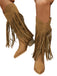 Vintage Tassel Chunky High-heeled Boots - vintage shoes, retro heels