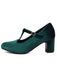 This Vintage Velvet T-Strap Chunky Heel Shoes whispers 1950s secrets to those who notice