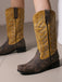 Vintage Western Cowboy Style High Boots - vintage fashion, retro style
