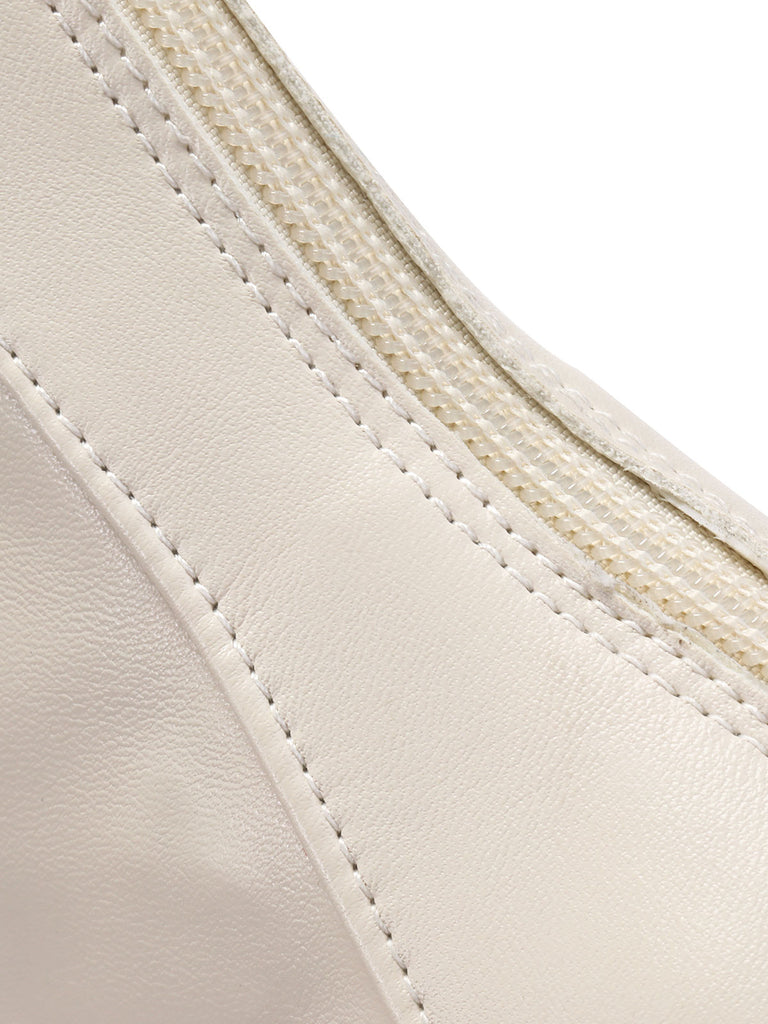 Vintage White Leather Square Toe Heeled Boots, vintage fashion, retro style - perfect for women who love vintage and retro fashion