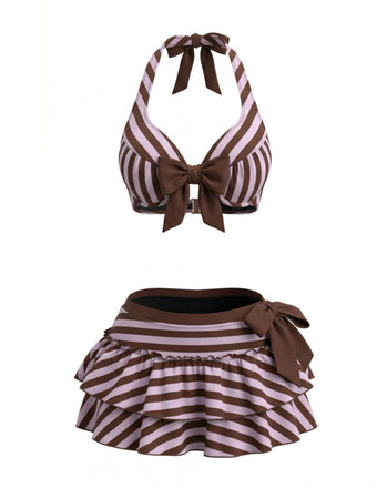 [Pre-Sale] Violet 1950s Halter Tankini
