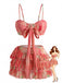 Watermelon Red 1960s Swimsuit