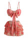 Watermelon Red 1960s Swimsuit