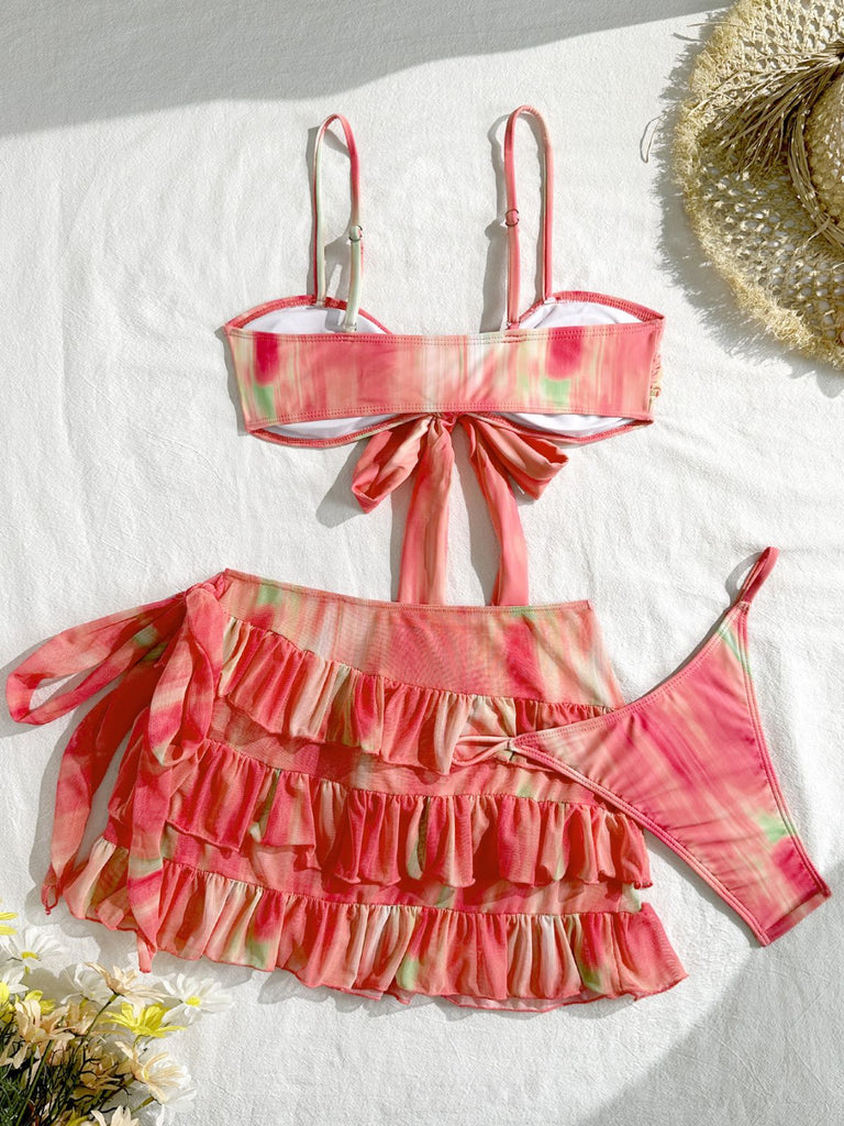 Watermelon Red 1960s Swimsuit