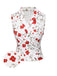 White 1930s Floral Asymmetric Lapel Top - vintage fashion, retro style, pure white