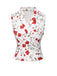 White 1930s Floral Asymmetric Lapel Top - vintage fashion, retro style, pure white