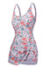 White 1930s Floral Wide Strap Swimsuit: 1930s Riviera elegance, reimagined for her