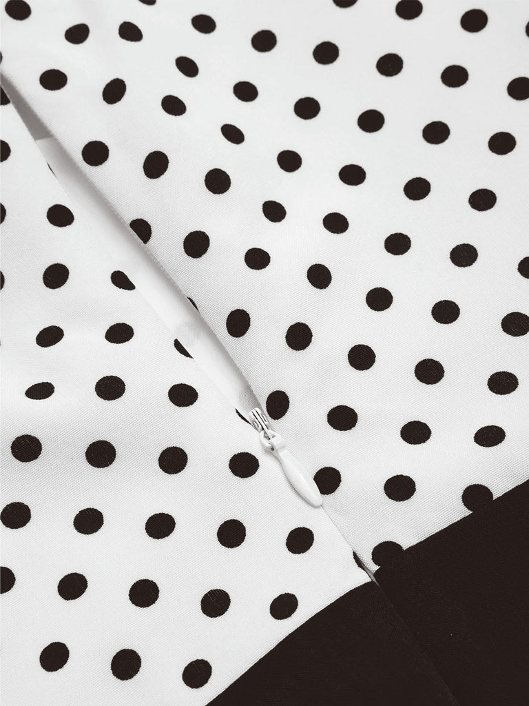 [Pre-Sale] White 1930s Polka Dot Ruffled Mermaid Dress