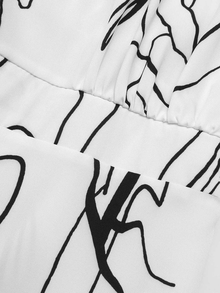 White 1930s Round Neck Sleeveless Jumpsuit — 1930s style that transcends decades