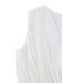 White sleeveless top with pleated design on a white background
