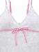 White textured Swimsuit with pink straps on a white background