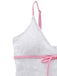 White Swimsuit with pink straps on a white background