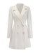 White 1940s Pearl Button Faux-Wool Coat - vintage fashion, retro style, pure white