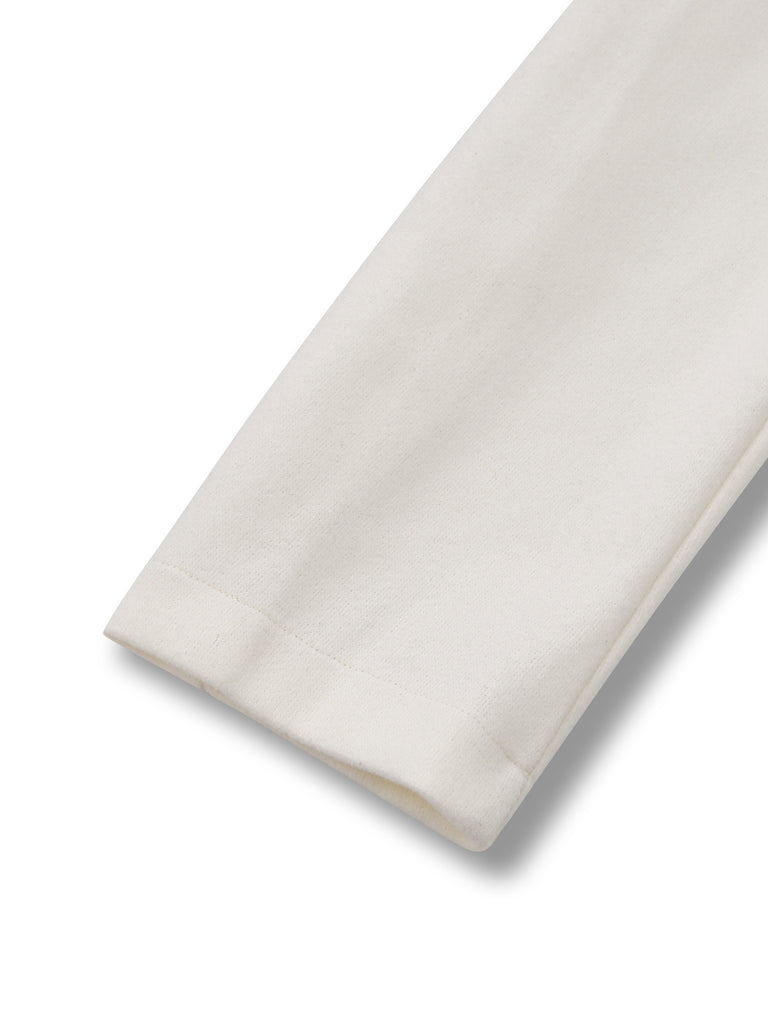 White 1940s Pearl Button Faux-Wool Coat - vintage fashion, retro style, pure white