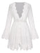 White 1940s Solid Lace Beach Cover Up - vintage fashion, retro style, pure white