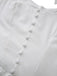 White 1940s Solid Lace-Up Button Dress - vintage dress, retro fashion, pure white