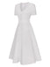 1940s VNeck Lace Patchwork Dress | 1940s | vintage dress, retro fashion