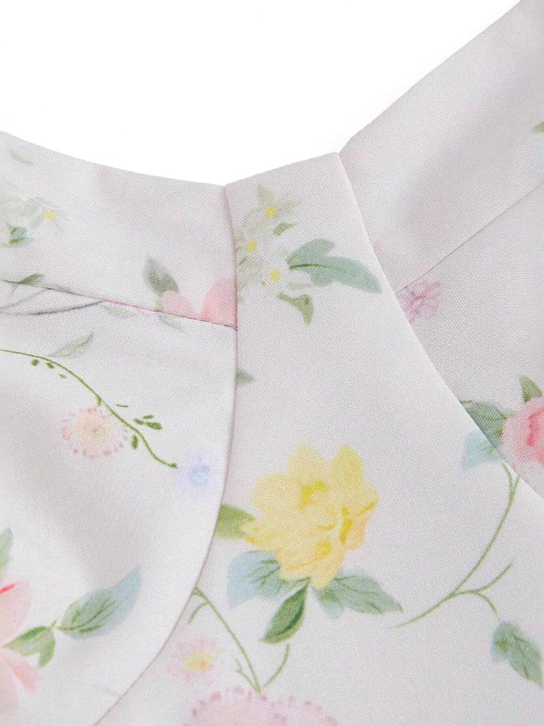 White 1940s Vintage Button Front Swing Dress, vintage dress, retro fashion, rockabilly, pin-up fashion - perfect for women who love vintage and retro fashion