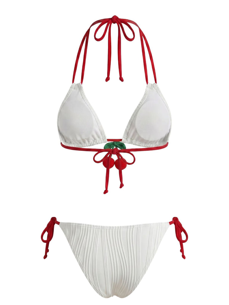 White 1950s Bikini Set 5