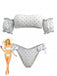 Elegant White Vintage Floral Ruffle Swimsuit 1